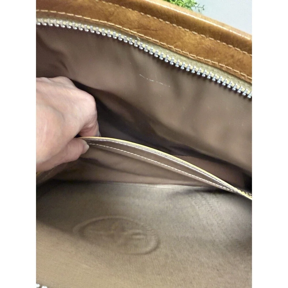 Vintage American Tourister 1975 Leather Portfolio Briefcase Brown Document Case